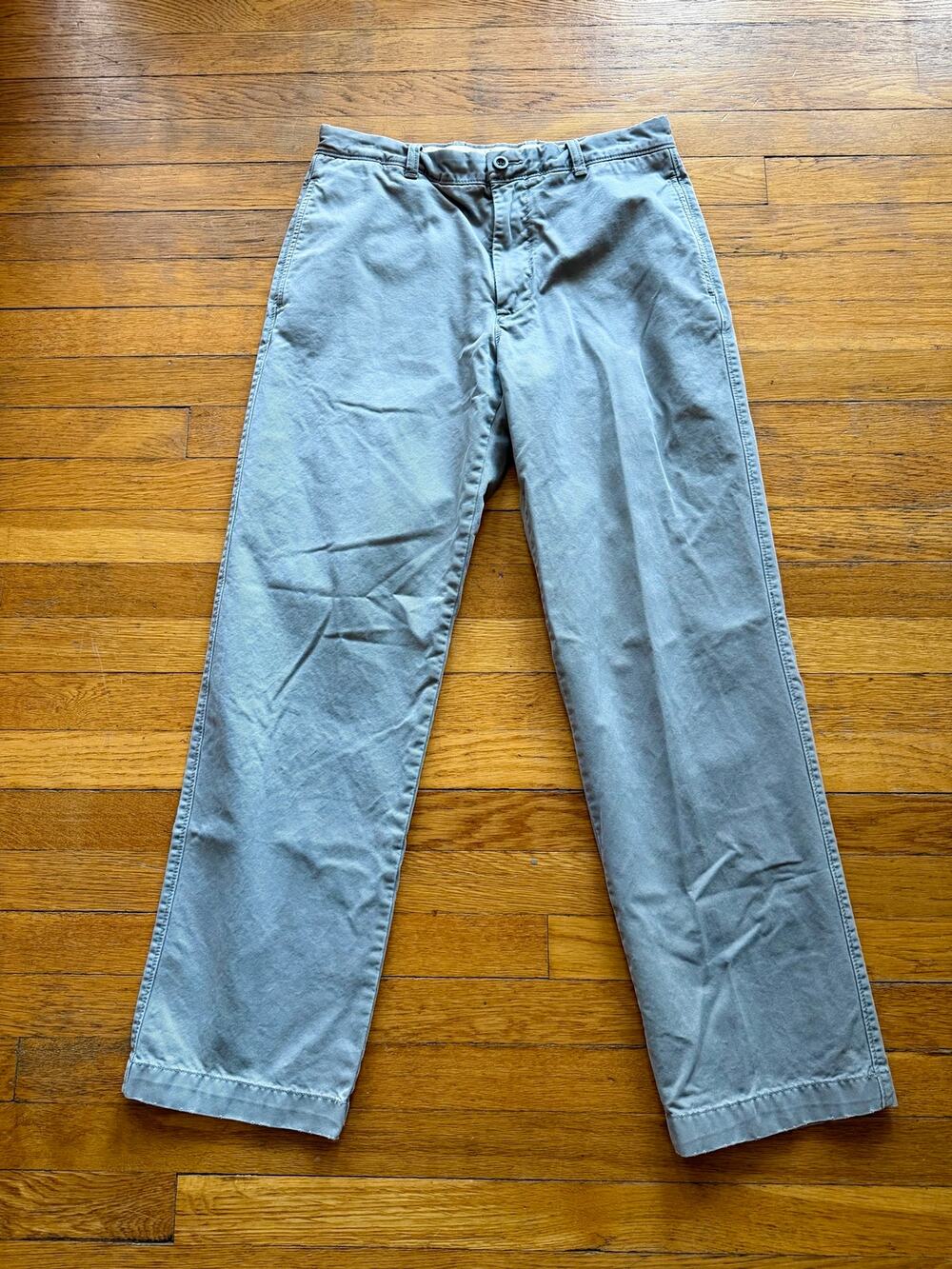 JCREW ‘Broken In’ Regular Fit Gray Chinos Mens sz 32